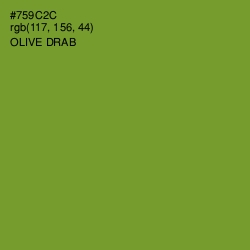 #759C2C - Olive Drab Color Image